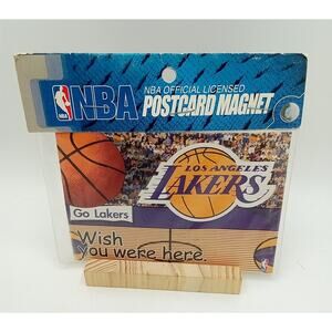 Vintage Los Angeles Lakers NBA Official Magnet Postcard